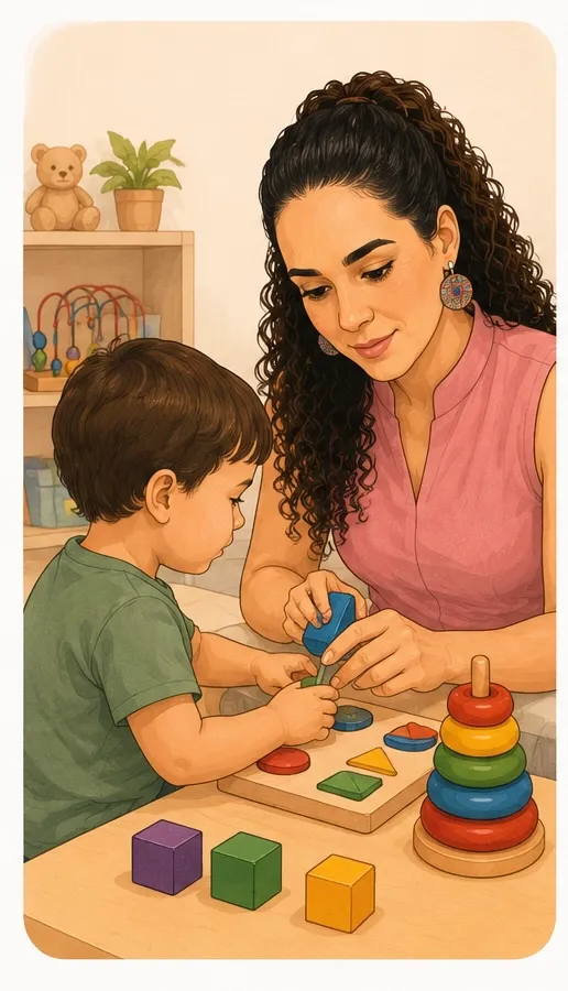 Kauane Carvalho com criança
